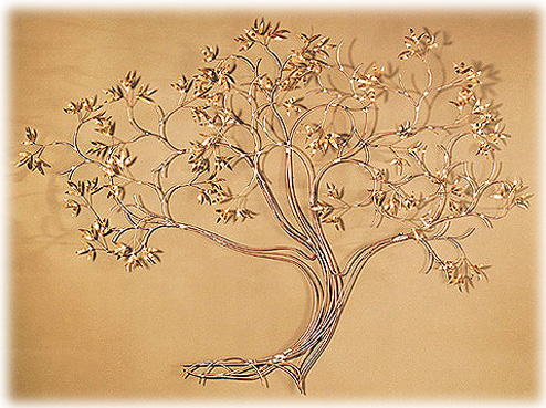 100158 the tree metal wall sculpture