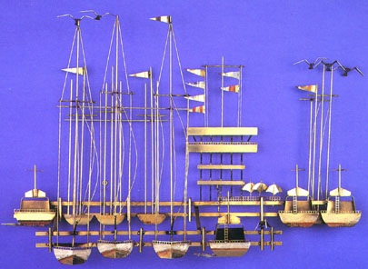 100435 marina II metal wall sculpture