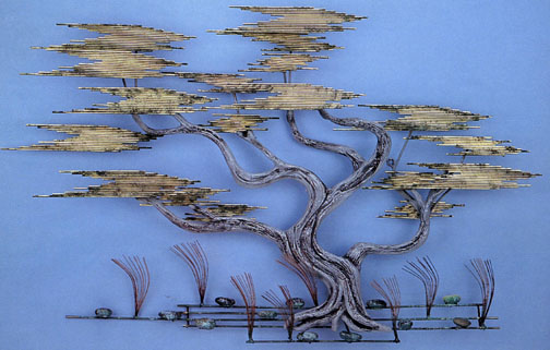 cypress II metal wall sculpture
