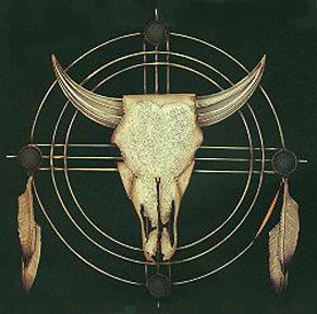 lakota shield metal wall sculpture