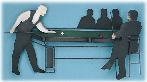 the hustler metal wall sculpture