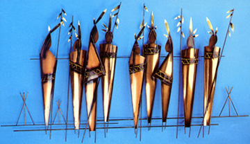 tirbal gathering metal wall sculpture