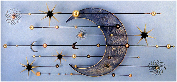 celestial night metal wall sculpture