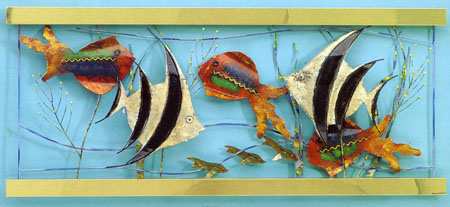 aquarium metal wall sculpture