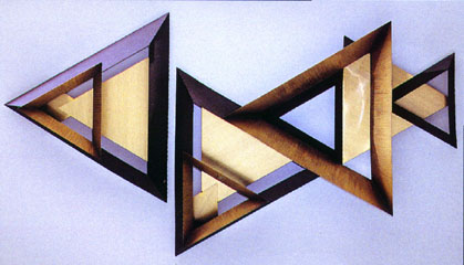 trilogy metal wall sculpture