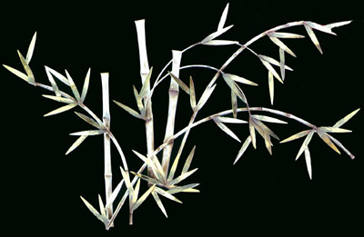 bamboo forrest metal wall sculpture