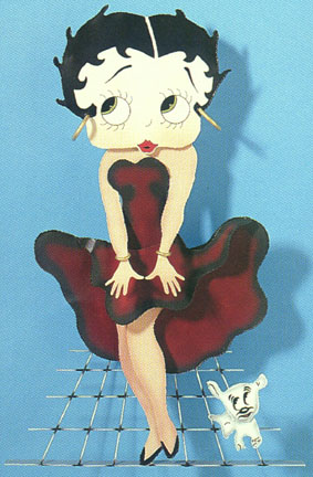 betty boop metal wall sculpture