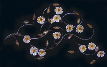 spring blossom metal wall sculpture