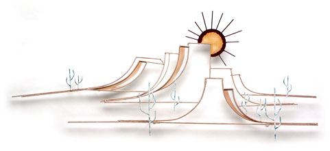 desert dawn metal wall sculpture