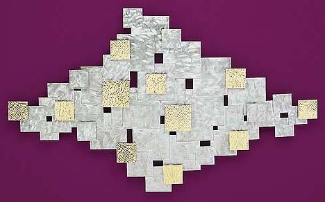 rhombic metal wall sculpture