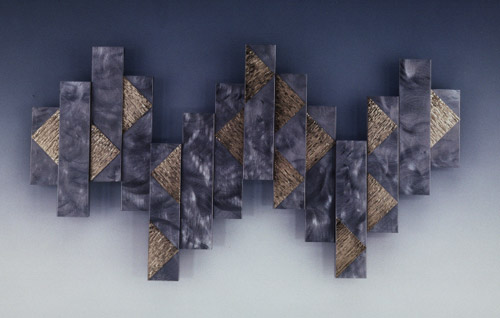 ingots metal wall sculpture
