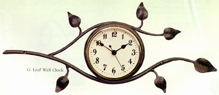 leaf wall clock