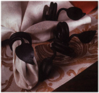 leaf napkin rings