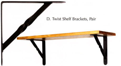 Twist Leaf Shelf Brackets #53023